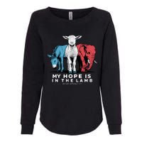 My Hope Is In The Lamb Womens California Wash Sweatshirt