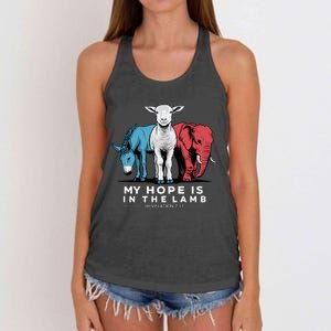 My Hope Is In The Lamb Women's Knotted Racerback Tank