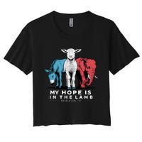 My Hope Is In The Lamb Women's Crop Top Tee