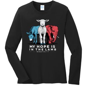 My Hope Is In The Lamb Ladies Long Sleeve Shirt