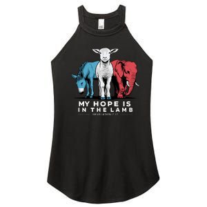 My Hope Is In The Lamb Women's Perfect Tri Rocker Tank