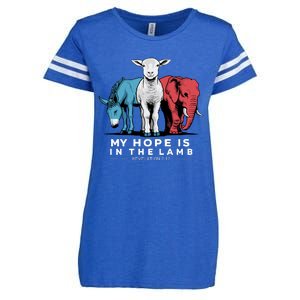 My Hope Is In The Lamb Enza Ladies Jersey Football T-Shirt