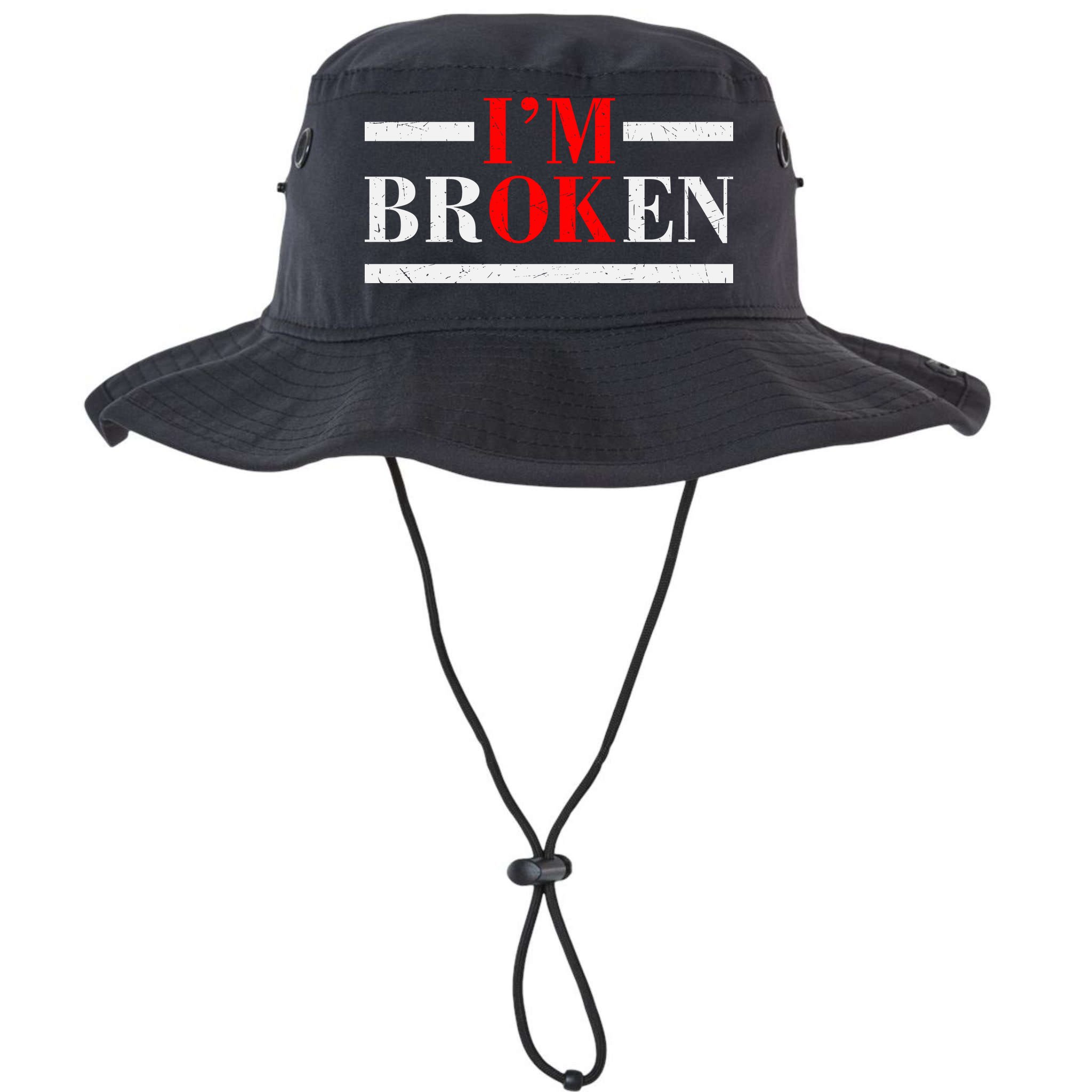 Mental Health I'm Ok I'm Broken Invisible Bucket Hat