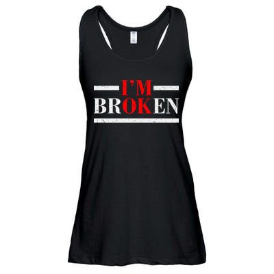 Mental Health I'm Ok I'm Broken Invisible Ladies Essential Flowy Tank