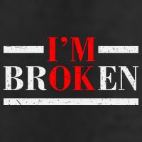 Mental Health I'm Ok I'm Broken Invisible Golf Towel