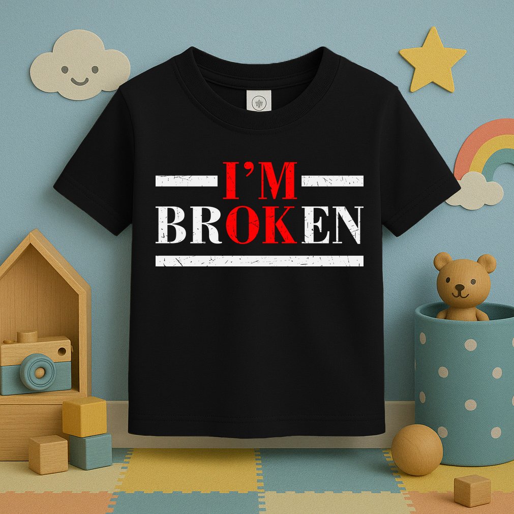 Mental Health I'm Ok I'm Broken Invisible Toddler T-Shirt