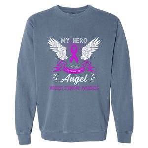 My Hero Is Now My Angel Moebius Syndrome Awareness Month Cool Gift Garment-Dyed Sweatshirt