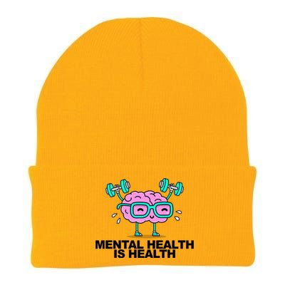 Mental Health Is Health Brain Workout Knit Cap Winter Beanie