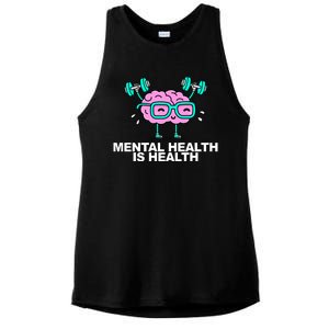 Mental Health Is Health Brain Workout Ladies PosiCharge Tri-Blend Wicking Tank