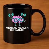 Mental Health Is Health Brain Workout 11oz C Handle Ceramic Mug