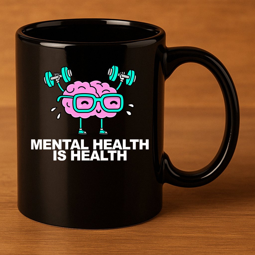 Mental Health Is Health Brain Workout 11oz C Handle Ceramic Mug