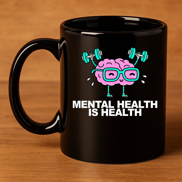 Mental Health Is Health Brain Workout 11oz C Handle Ceramic Mug