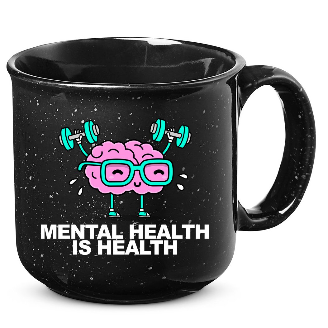 Mental Health Is Health Brain Workout 15oz Campfire Ceramic Mug