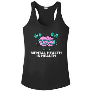 Mental Health Is Health Brain Workout Ladies PosiCharge Competitor Racerback Tank