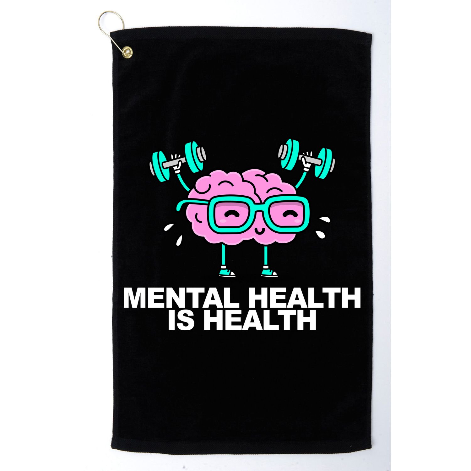 Mental Health Is Health Brain Workout Golf Towel