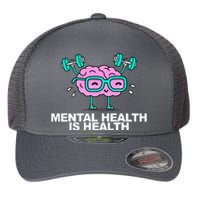 Mental Health Is Health Brain Workout Flexfit Unipanel Trucker Cap