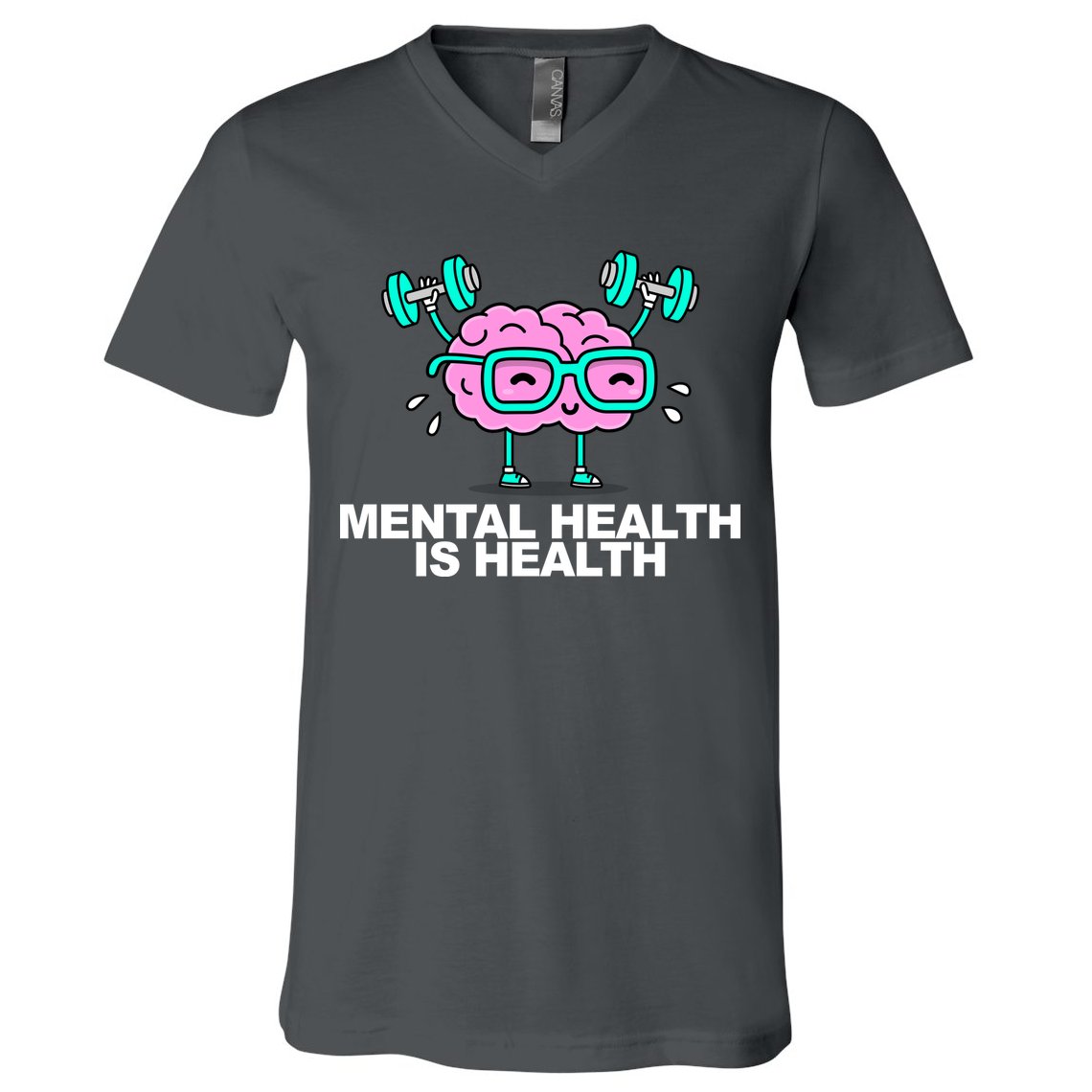 Mental Health Is Health Brain Workout V-Neck T-Shirt