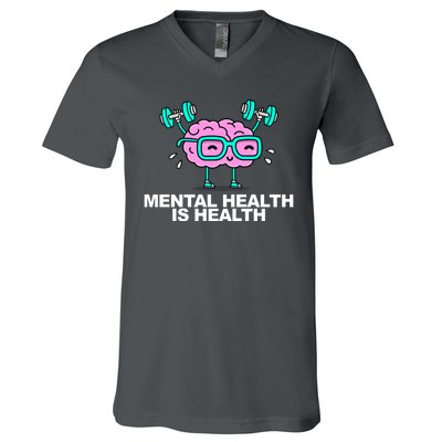 Mental Health Is Health Brain Workout V-Neck T-Shirt