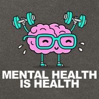 Mental Health Is Health Brain Workout Cotton Canvas Backpack
