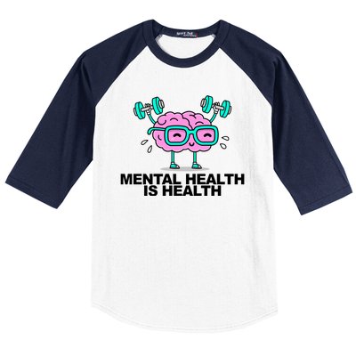 Mental Health Is Health Brain Workout Baseball Sleeve Shirt