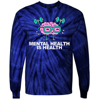 Mental Health Is Health Brain Workout Tie-Dye Long Sleeve Shirt