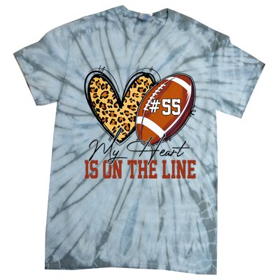 My Heart Is On The Line Number 55 Football American Custom Tie-Dye T-Shirt