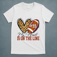 My Heart Is On The Line Number 55 Football American Custom T-Shirt
