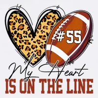 My Heart Is On The Line Number 55 Football American Custom T-Shirt