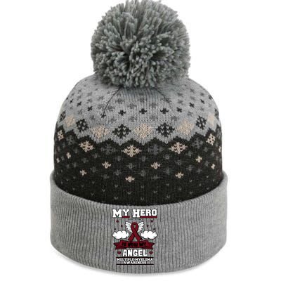 My Hero Is Now My Angel Multiple Myeloma Awareness Support Gift The Baniff Cuffed Pom Beanie