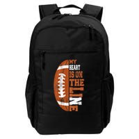 My Heart is on the Line Football Backpack