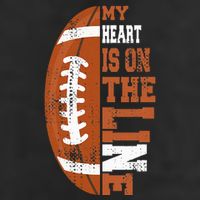My Heart is on the Line Football 25L Jumbo Tote