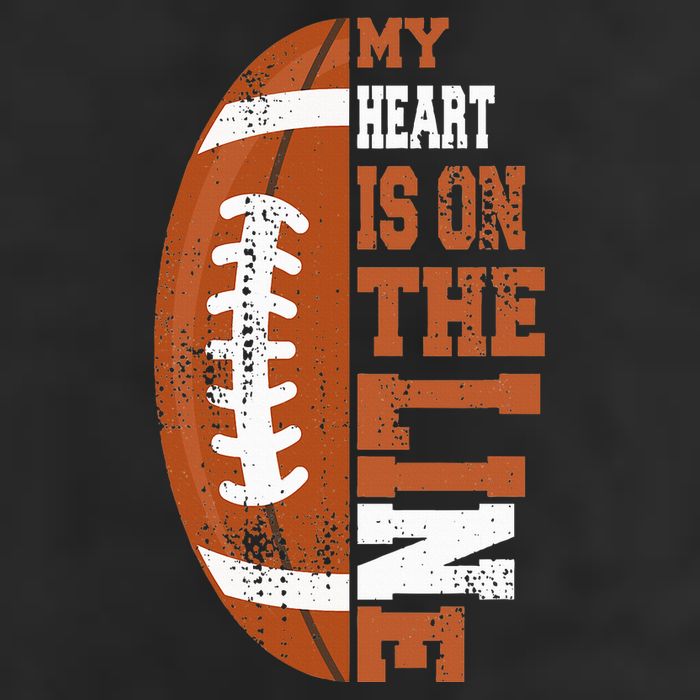 My Heart is on the Line Football 25L Jumbo Tote