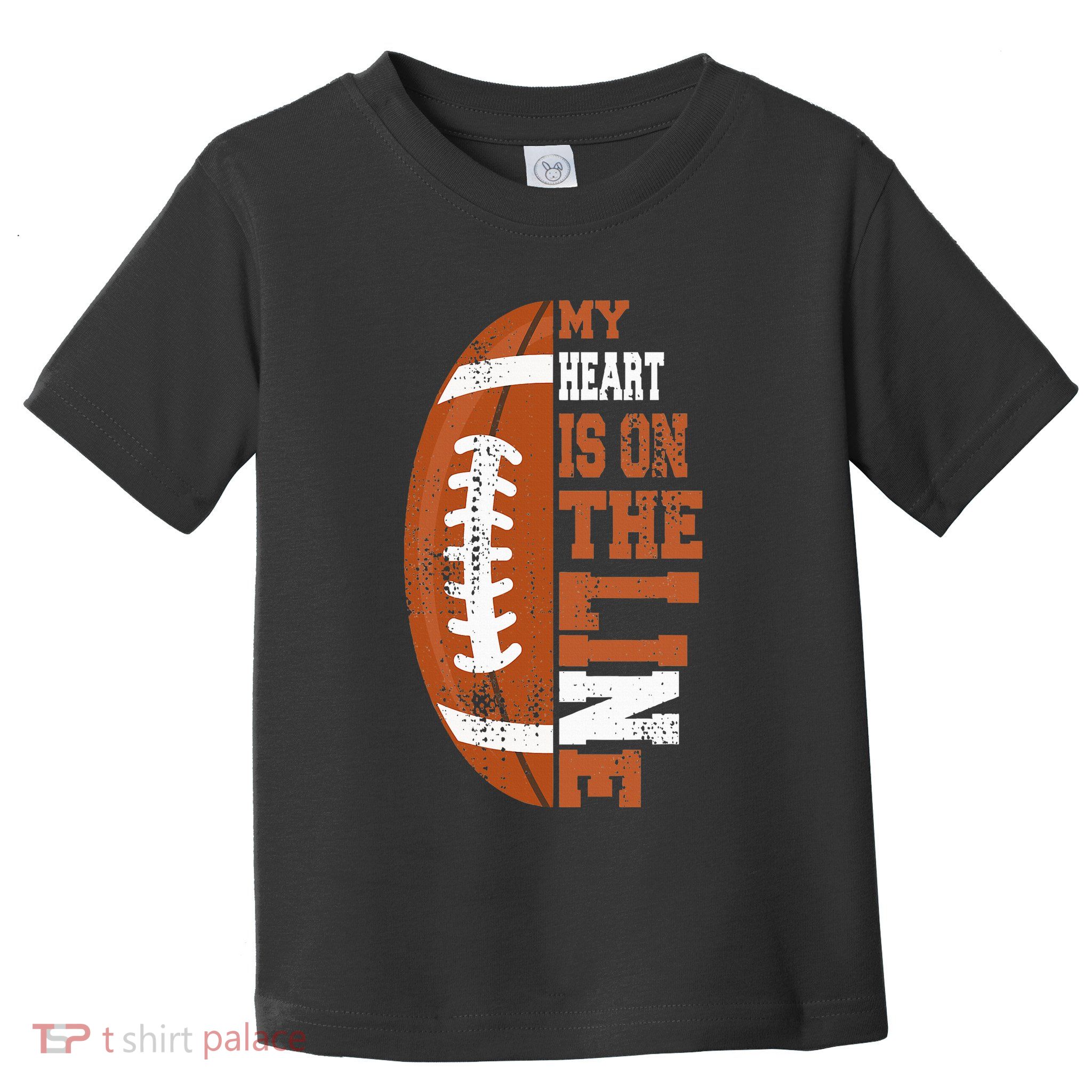 My Heart is on the Line Football Toddler T-Shirt