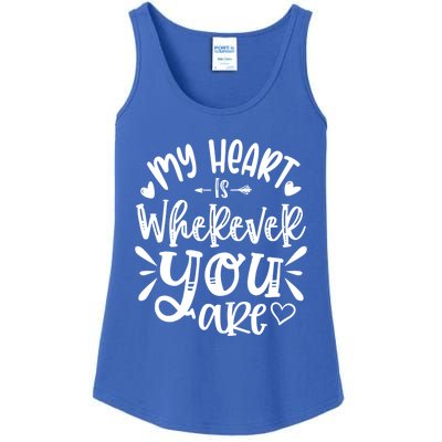 My Heart Is Wherever You Are Gift Ladies Essential Tank