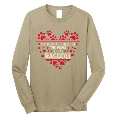 My Heart Is Held By The Paws Of A Ragdoll Cat Long Sleeve Shirt