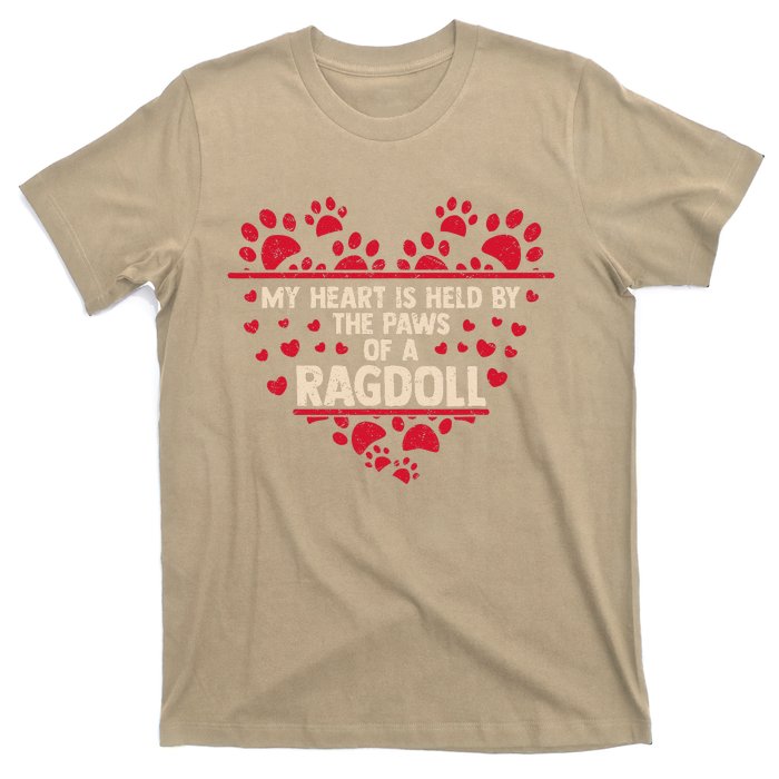 My Heart Is Held By The Paws Of A Ragdoll Cat T-Shirt