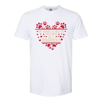 My Heart Is Held By The Paws Of A Ragdoll Cat Softstyle® CVC T-Shirt