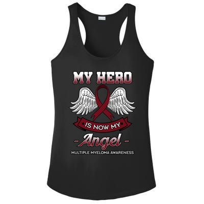 My Hero Is Now My Angel Multiple Myeloma Mm Patient Gift Ladies PosiCharge Competitor Racerback Tank