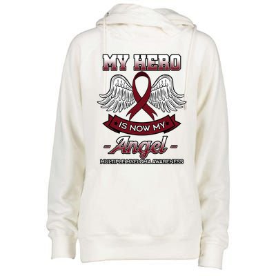 My Hero Is Now My Angel Multiple Myeloma Mm Patient Gift Womens Funnel Neck Pullover Hood