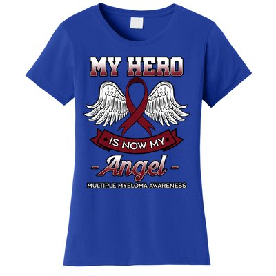 My Hero Is Now My Angel Multiple Myeloma Mm Patient Gift Women's T-Shirt