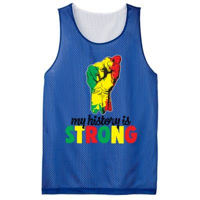 My History Is Strong Junetheen Black History Power African Gift Mesh Reversible Basketball Jersey Tank