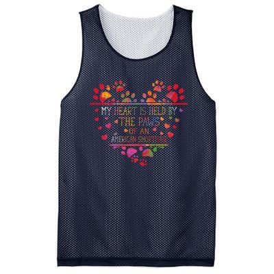 My Heart Is Held By The Paws Of An American Shorthair Cat Mesh Reversible Basketball Jersey Tank