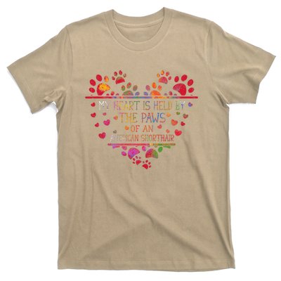 My Heart Is Held By The Paws Of An American Shorthair Cat T-Shirt