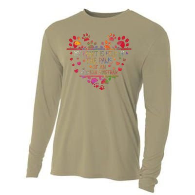 My Heart Is Held By The Paws Of An American Shorthair Cat Cooling Performance Long Sleeve Crew