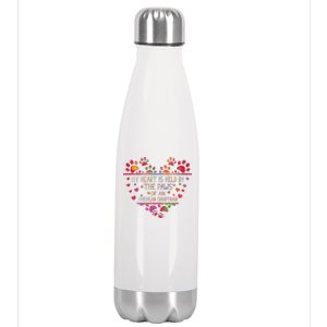 My Heart Is Held By The Paws Of An American Shorthair Cat Stainless Steel Insulated Water Bottle