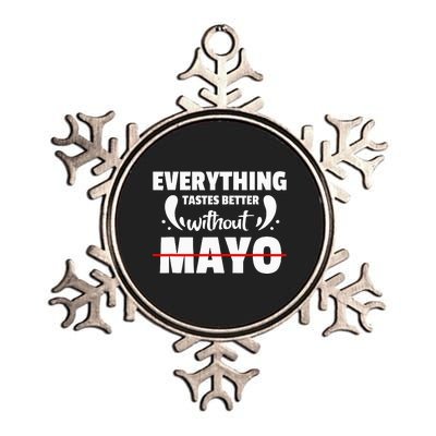 Mayo Hater I Hate Mayonnaise Metallic Star Ornament