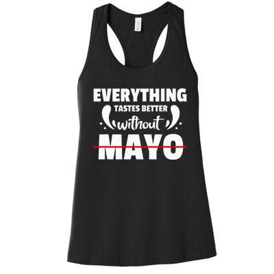 Mayo Hater I Hate Mayonnaise Women's Racerback Tank