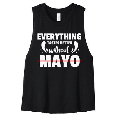 Mayo Hater I Hate Mayonnaise Women's Racerback Cropped Tank