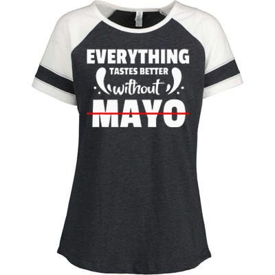 Mayo Hater I Hate Mayonnaise Enza Ladies Jersey Colorblock Tee