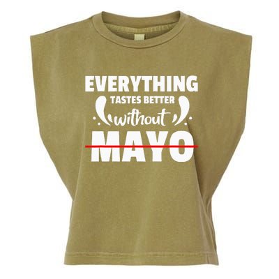 Mayo Hater I Hate Mayonnaise Garment-Dyed Women's Muscle Tee